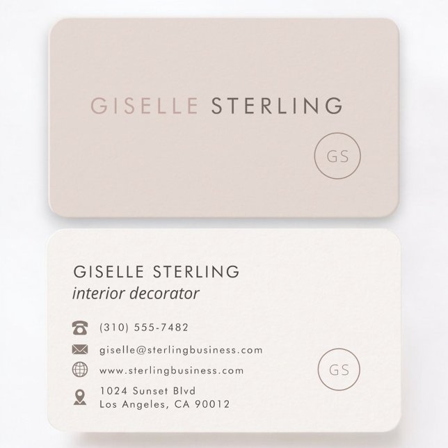 Inredningsarkitekt Feminint Professionellt Visitkort (Skapare uppladdad)