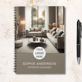 Inredningsarkitekt Logotyp Foto Taupe Anteckningsbok