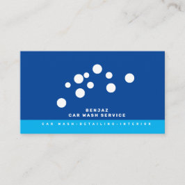 Inredningsdesigner för Minimal Blue Bubbles Biltvä Visitkort