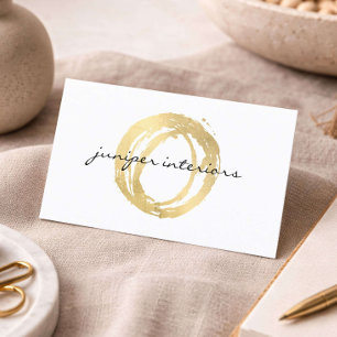 Inredningsdesigner Företagskort Lyxigt Guld Logoty Visitkort