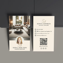 Inredningsdesigner Monogram Foto QR Kräm