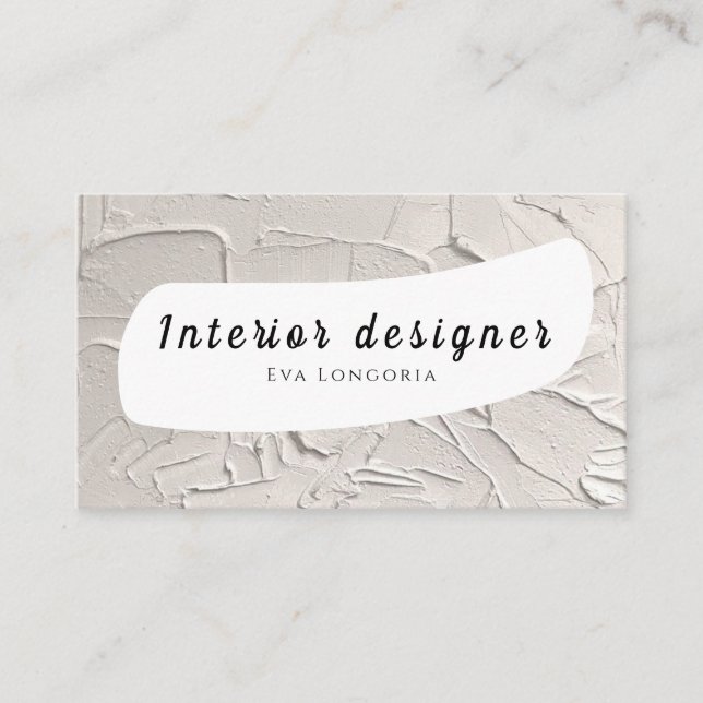 Inredningsdesigner Namnkort (Framsida)