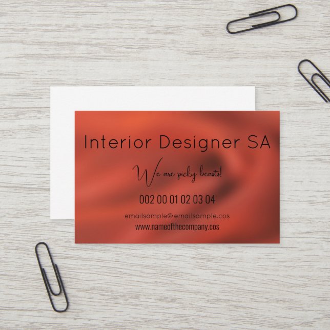 Inredningsdesigner Visitkort (Fram/Back In Situ)