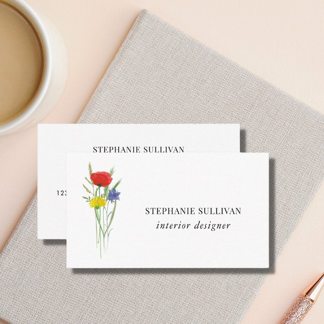 Inredningsdesigner Wildflower Visitkort (Skapare uppladdad)