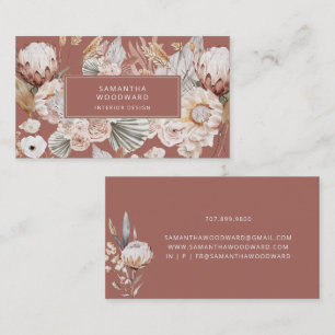 Inredningsdesigner Wildflowers CreTam Terrakotta Visitkort