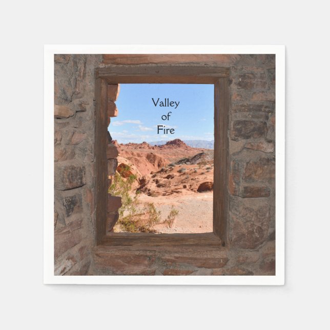 Inredningsvy av Valley of Fire       Pappersservett (Framsidan)