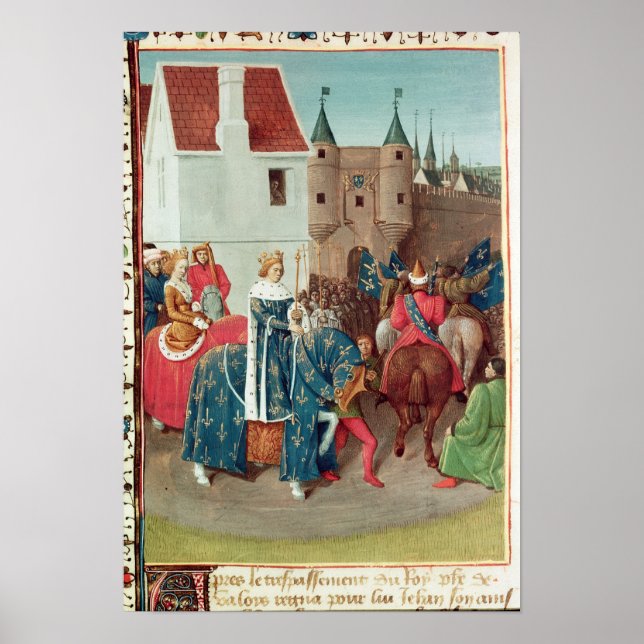Inresa till Paris av Jean II Le Bon från Kung Poster (Framsidan)