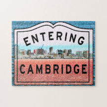 Inresa till staden Cambridge Jigszle Puzzle