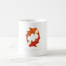 Inriktning – Koi-fisk Symbol för Balans, Klarhet Kaffemugg