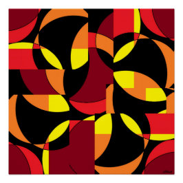 Inringade blad av nolltimmen perfect poster