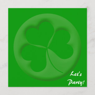 Inristad Shamrockinbjudanmall Inbjudningar