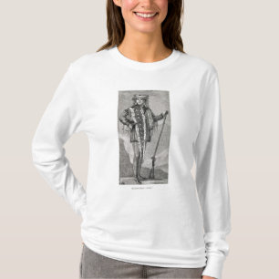 Inristat porträtt av Meriwether Lewis T-shirt