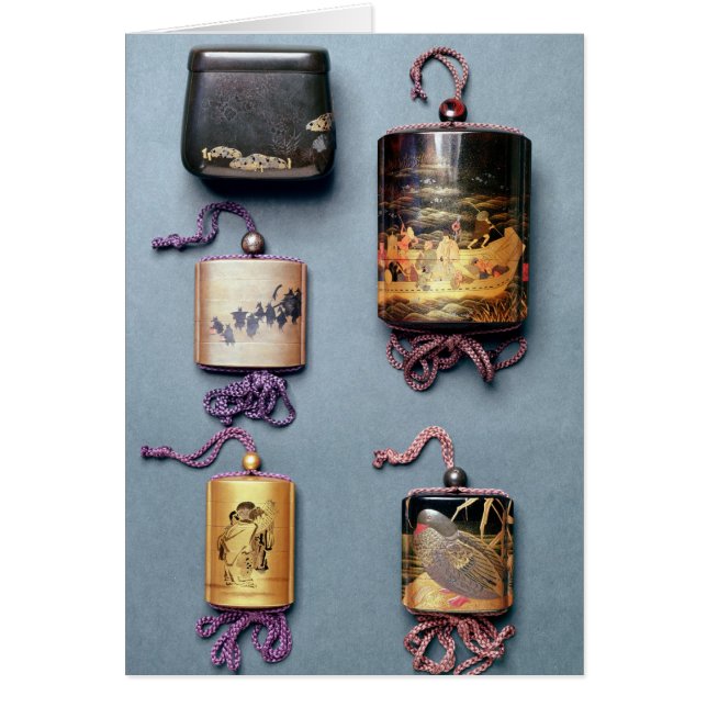 Inro- och tobakpåse hälsningskort (Framsidan)