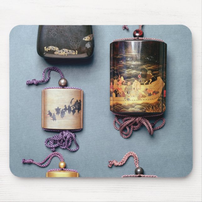 Inro- och tobakpåse musmatta (Framsidan)