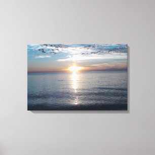 Inrullad canvas Solnedgång över udden