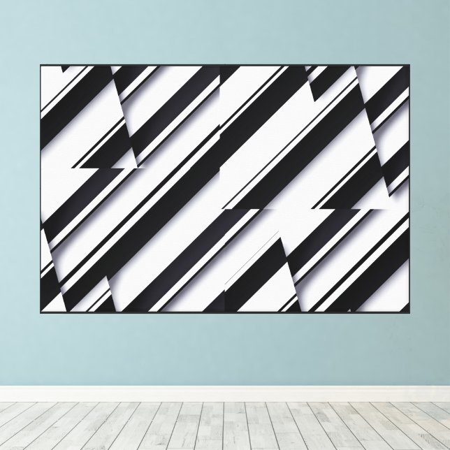 Inrullad duk med modern abstrakt design canvastryck (Insitu (trägolv))