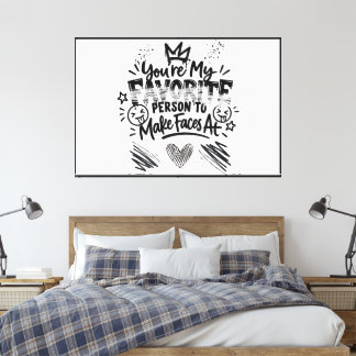 Inrullad duk med slogan för vänner design canvastryck