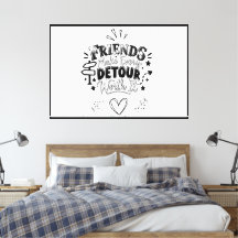 Inrullad duk med slogan för vänner design