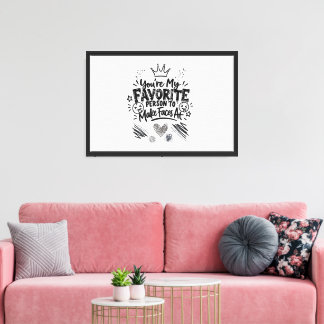 Inrullad duk med slogan för vänner design canvastryck