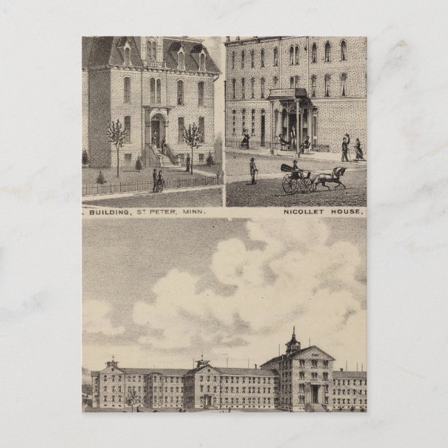 Inš Hospital, Byggnad i den offentliga skolan, Min Vykort (Framsida)