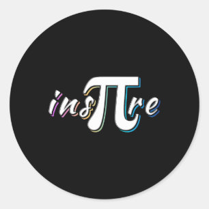 Ins-pi-re - Math Älskare Math Teacher Pi Day Runt Klistermärke
