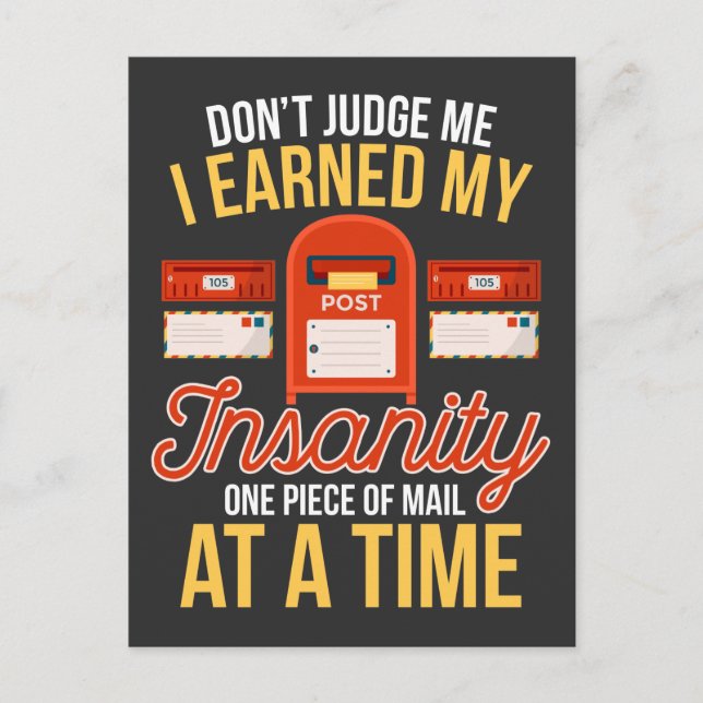 Inš Postman Funny julpensionerad brevman Vykort (Framsida)