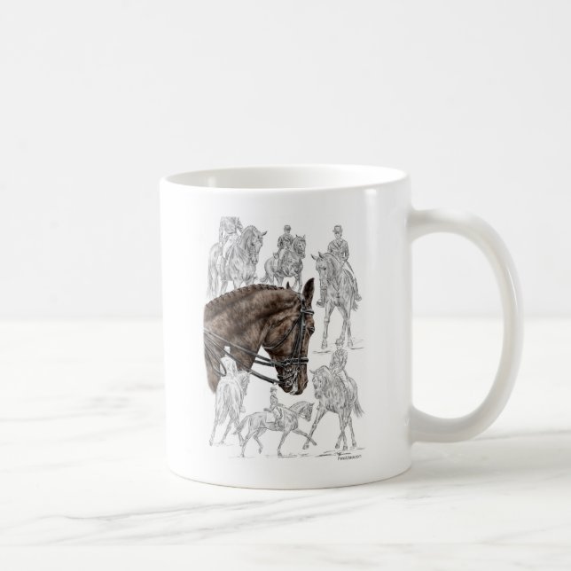 Insamlade Dressage Horses FEI Kaffemugg (Höger)