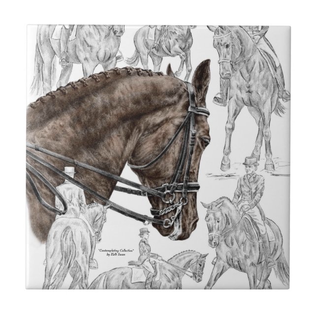 Insamlade Dressage Horses FEI Kakelplatta (Framsidan)