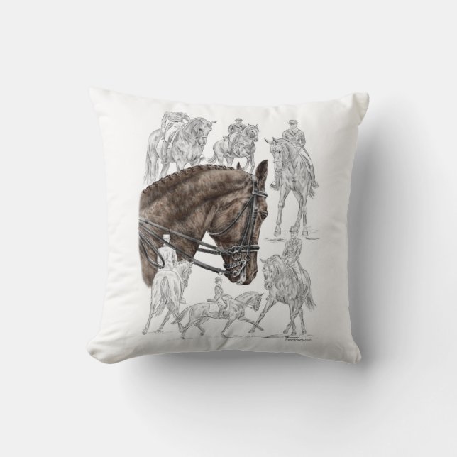 Insamlade Dressage Horses FEI Kudde (Framsida)