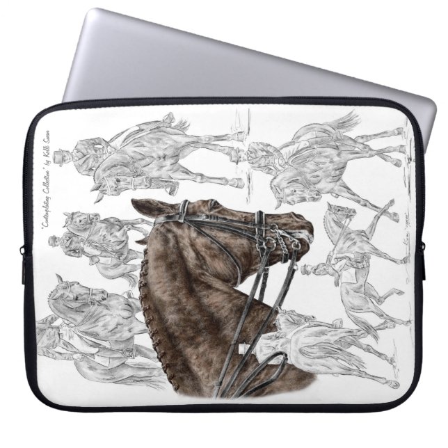 Insamlade Dressage Horses FEI Laptop Sleeve (Framsidan)