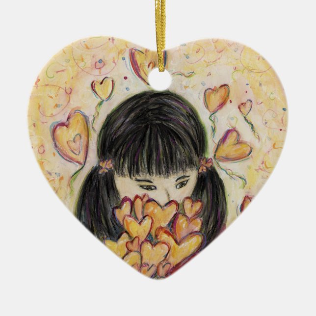 Insamlande av Kärlek Hearts Helgdag Gift Ornament (Framsidan)