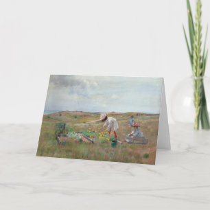 Insamlande blommor William Merritt Chase Kort