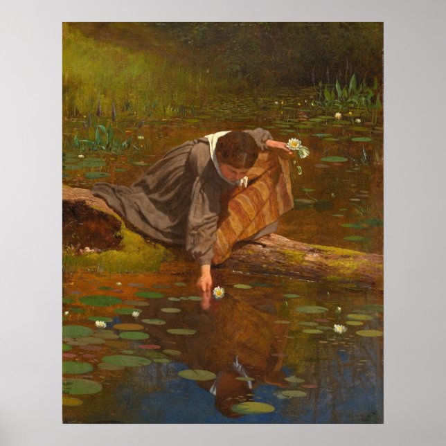 Insamlande Lilies - Eastman Johnson Fine Art Poste Poster (Framsidan)