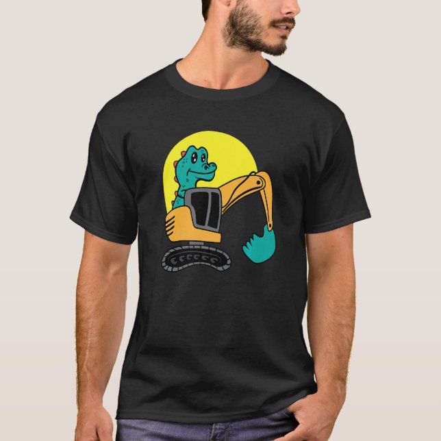 Insamlare för Dinosaur Excavator Leksak T Shirt (Framsida)