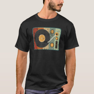 Insamlare för retro Music-post i Vinyl Record Play T Shirt