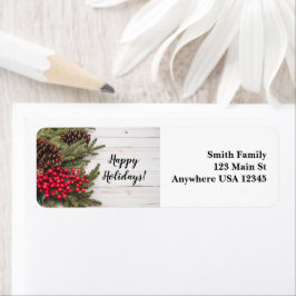 Insamling av andedräkt och holly-Helgdag Returadress Etikett