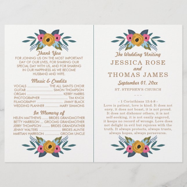 Insamling av Blommigt Wandewhite Bröllop (Framsida)