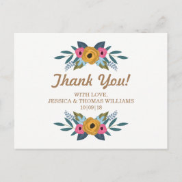 Insamling av Blommigt Wandewhite Bröllop Vykort