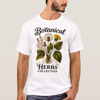 Insamling av botaniska Örter i vintage, Elegant T Shirt