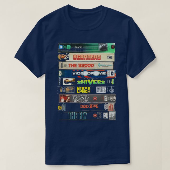 Insamling av Cronenberg VHS  T Shirt (Design framsida)