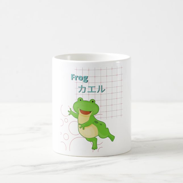 Insamling av Cute Frog-Kawaii Kaffemugg (Center)