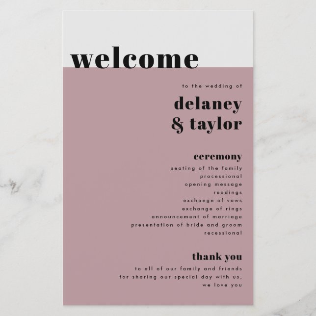 Insamling av djärvt "vi gör", Mauve Pappert progra Flygblad (Framsidan)