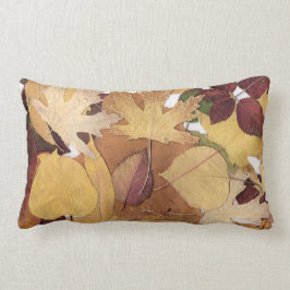 Insamling av färgade Höst löv Lumbarkudde