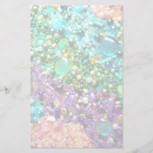 Insamling av färgat Pärlor Brevpapper