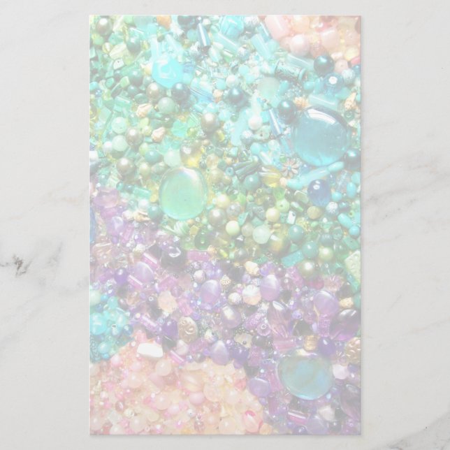 Insamling av färgat Pärlor Brevpapper (Framsida)