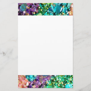 Insamling av färgat Pärlor Brevpapper