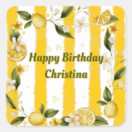 Insamling av Födelsedagsfest från Sticker-sommaren Fyrkantigt Klistermärke