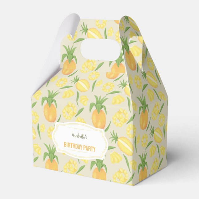 Insamling av frukt i Basket Mönster - Ananas Presentaskar (Framsidan Sidan)
