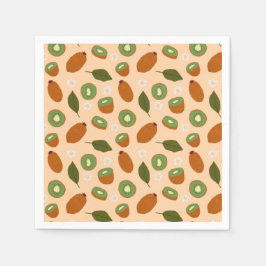 Insamling av frukt i Basket Mönster - Kiwi Pappersservett