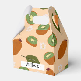 Insamling av frukt i Basket Mönster - Kiwi Presentaskar